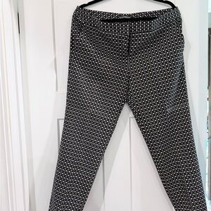 Express Black and White Cropped Pants